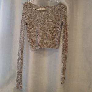 Grey crop sweater